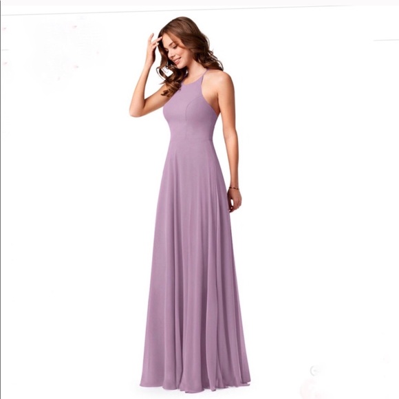 Flowy Maxi Crisscross Open Back Lilac Formal Dress - Picture 4 of 13